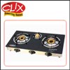 Three Burner Glass Top (Detachable Drip Trays) -SJ 3 DI - Click here to View more details about this Product